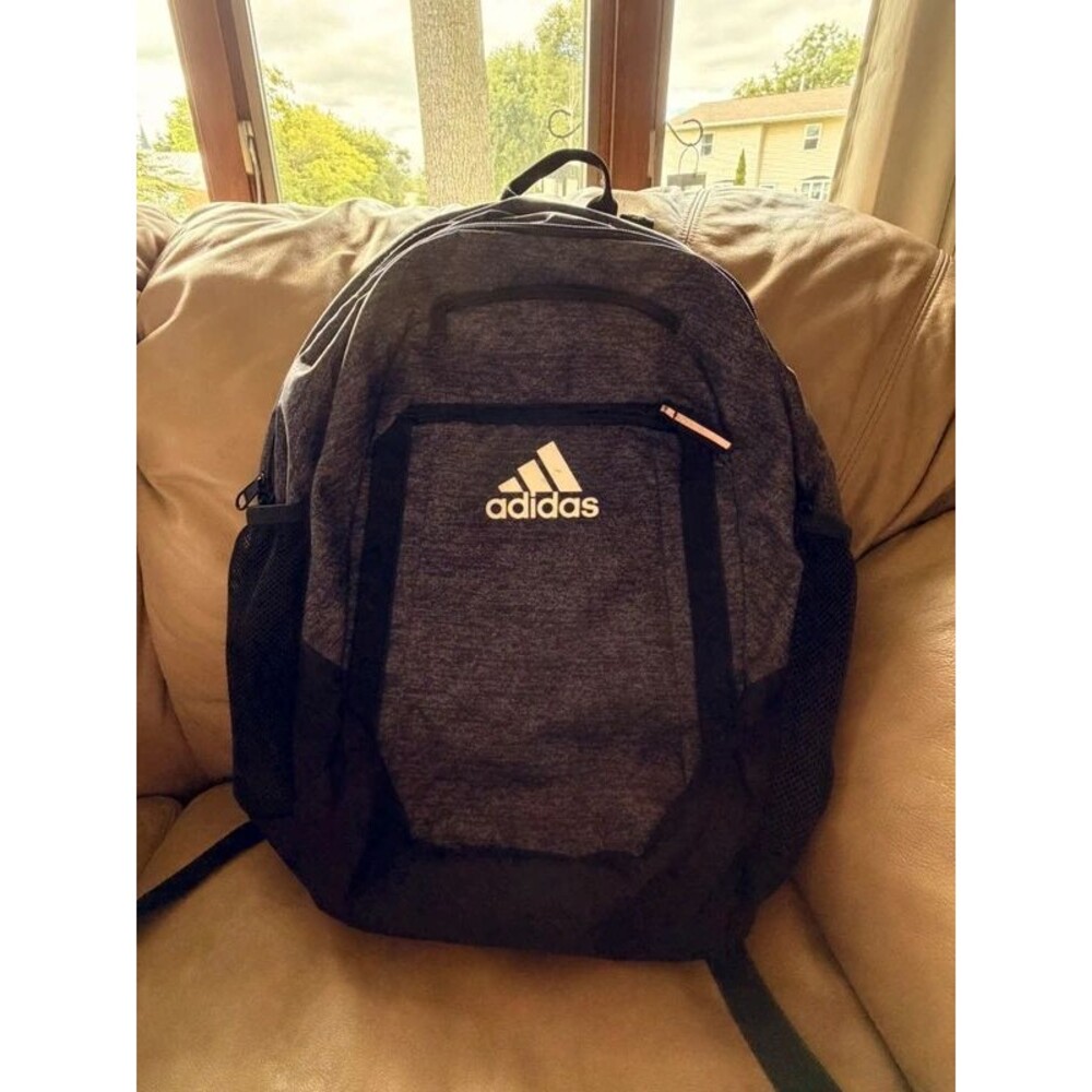 Adidas Gray & Black Backpack